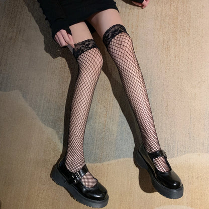 Lace Thigh High Fishnet Stockings